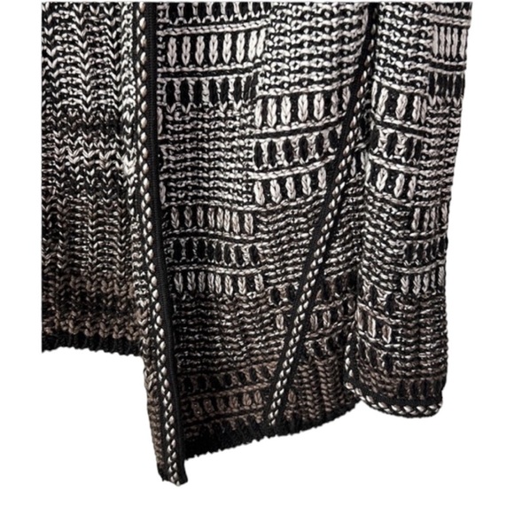 Nic + Zoe cotton Blend Brown And Black Open Face Cardigan Size XS - Picture 3 of 7